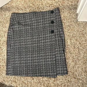 Black and white knee length skirt